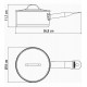 Panela 16cm 1,4l Professional Aço Inox Tramontina Fundo Triplo Com Tampa Plana Detalhe Satinado